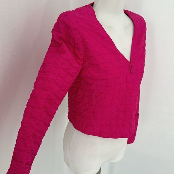 Chanel Identification 2000s Pink Lightweight Quilted Jacket - Picture 3 of 16